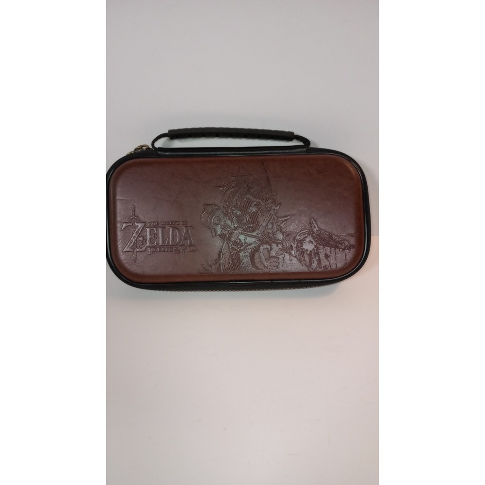 Legend Of Zelda Breath Of The Wild Nintendo Switch Carrying Case Brown Leather
